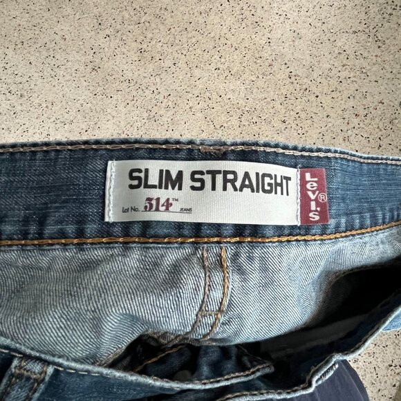 Levis 514 Men's Size 34x30 Blue Jeans Straight Leg Regular Fit Dark Wash Denim - Picture 7 of 9